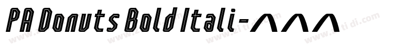 PA Donuts Bold Itali字体转换